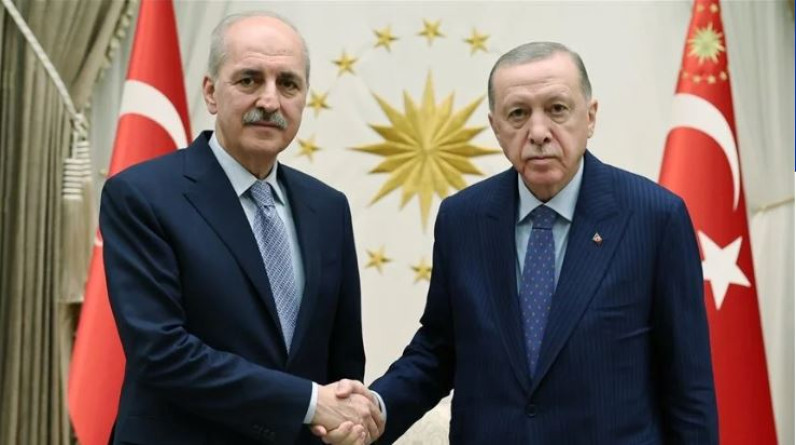 Cumhurbaşkanı Erdoğan, TBMM Başkanı Numan Kurtulmuş'u kabul etti